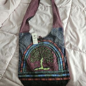 Kathmandu Multicolor Tree Design Shoulder Bag